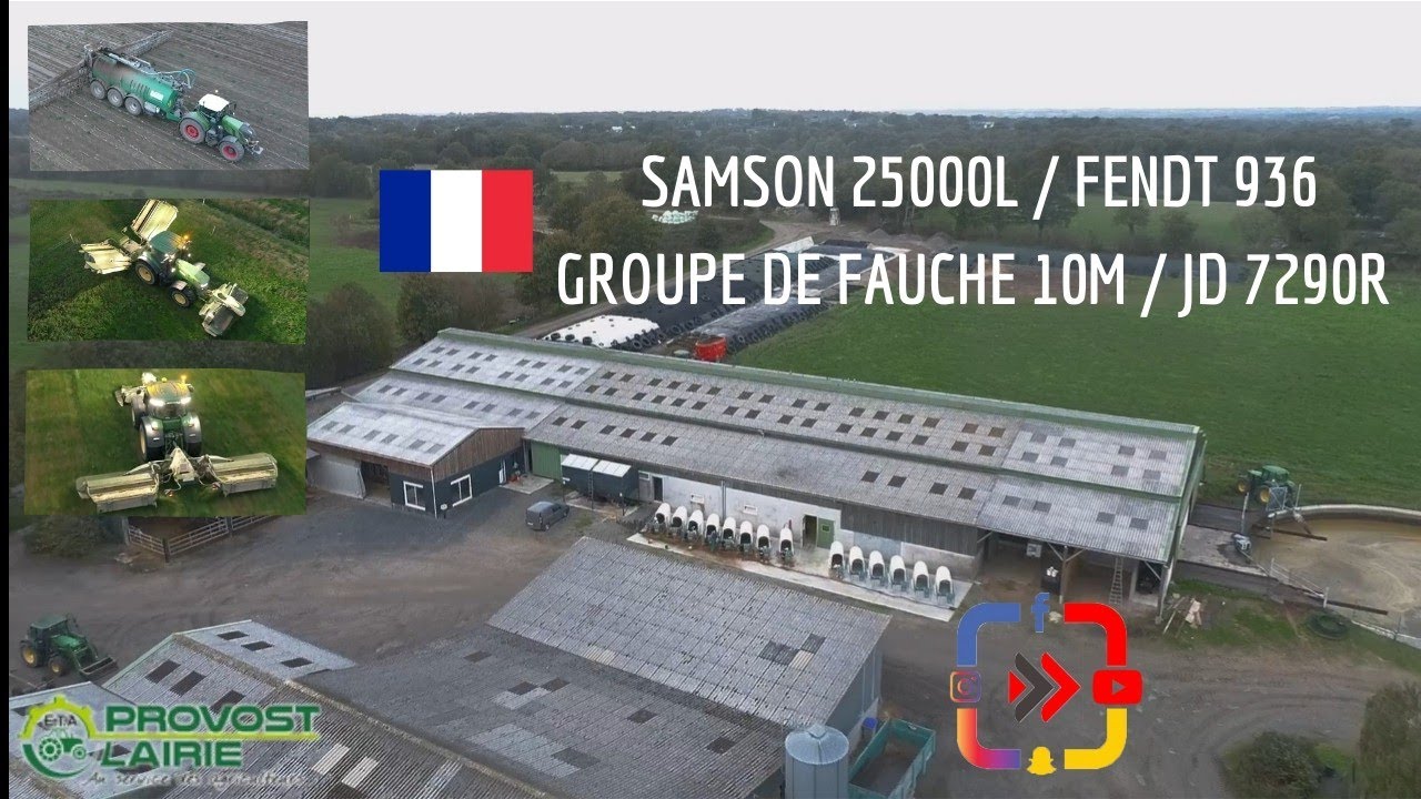 Dernier épandage et Fauchage avant l'hiver ! Samson 25000L 3 essieux | Krone 10M | Fauche De Nuit