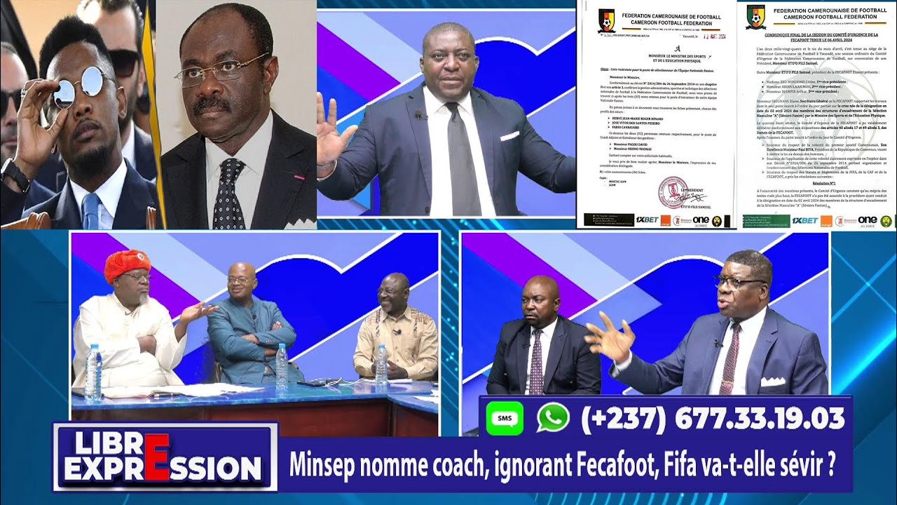 MINSEP NOMME COACH, IGNORANT FECAFOOT, FIFA VA-T-ELLE SÉVIR ? LIBRE EXPRESSION DU 07 AVRIL 2024