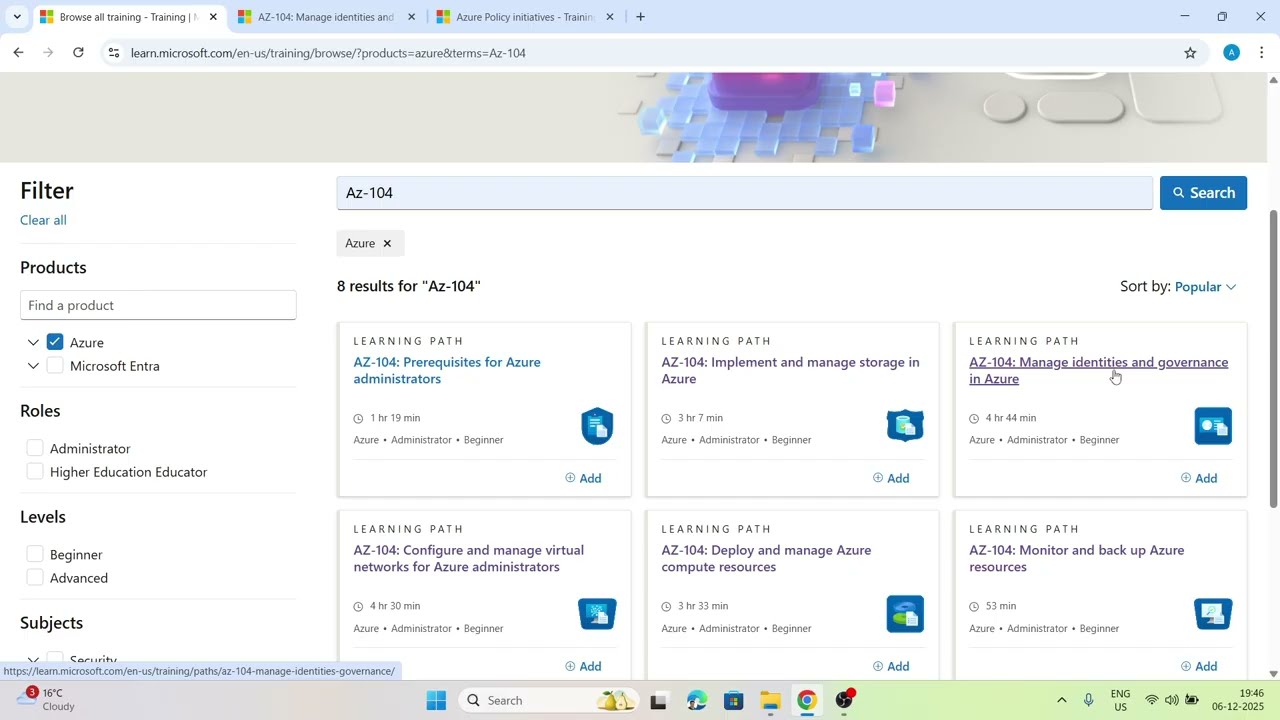 Azure Policy Initiatives –  Theory | AZ-104 – Day 30