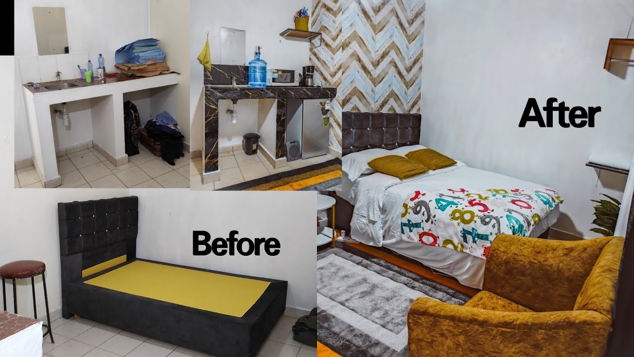 Extreme Bedsitter Makeover/ Furnished Airbnb Studio house tour