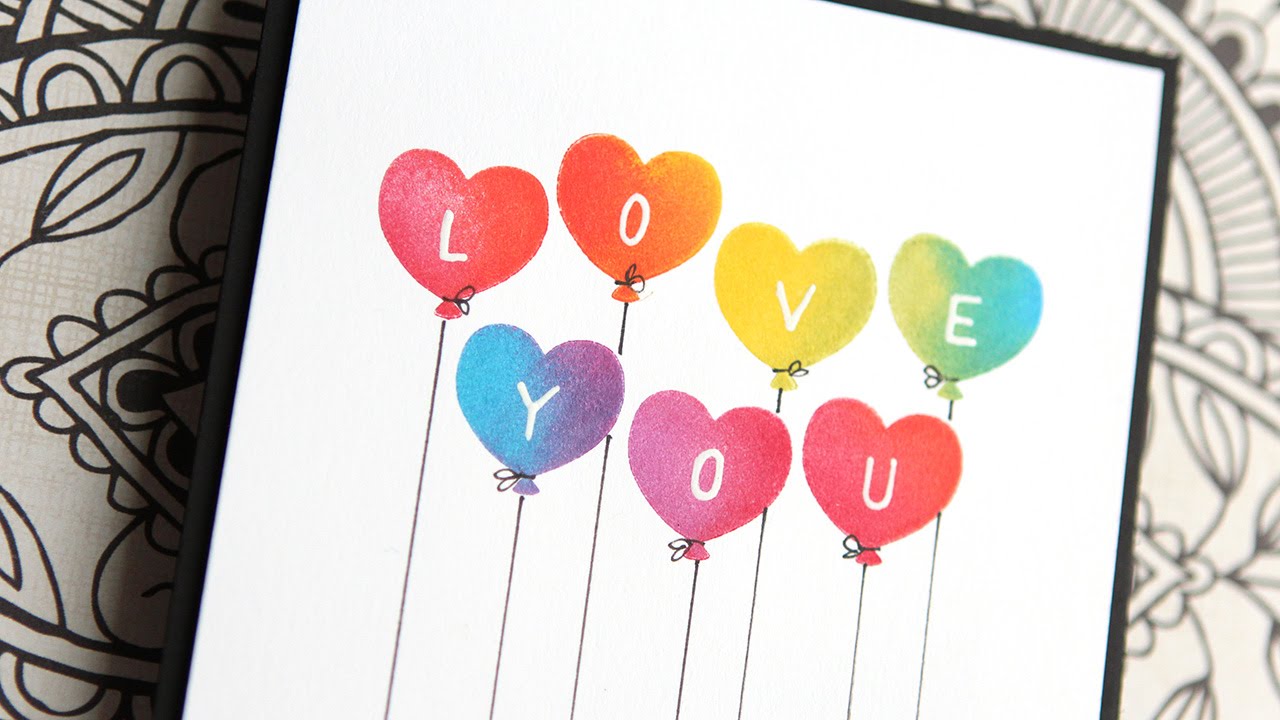 Rainbow Stamping with Pigment Inks - Make a Card Monday #273