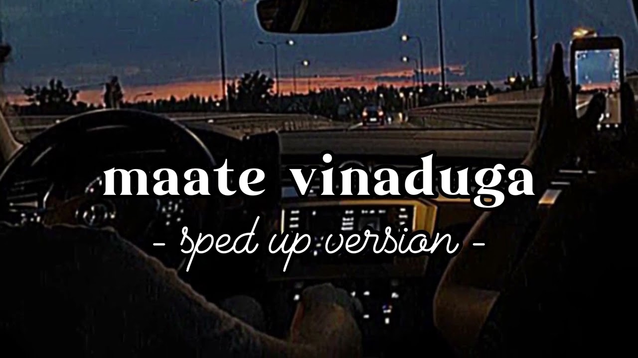 maate vinadhuga (sped up) || taxiwaala || sid sriram 🤍