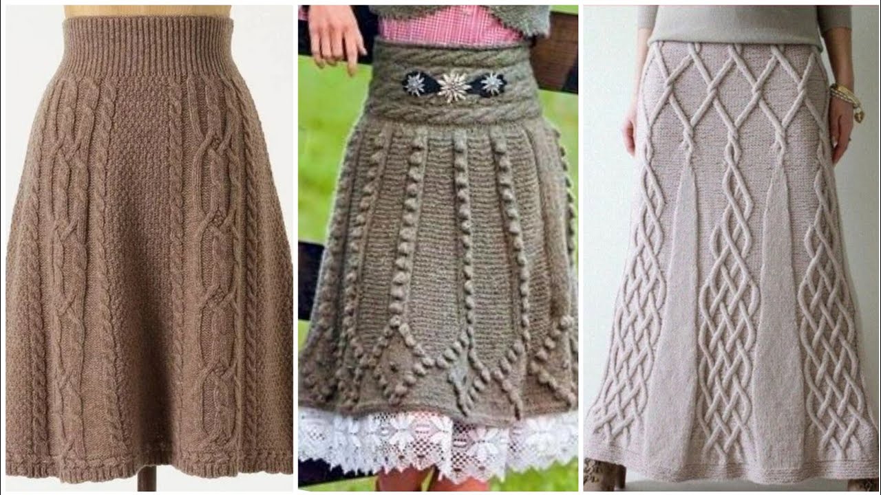 Attractive And Trendy Knitted Woolen Skirts Designs//Midi Skirts/Long Skirts