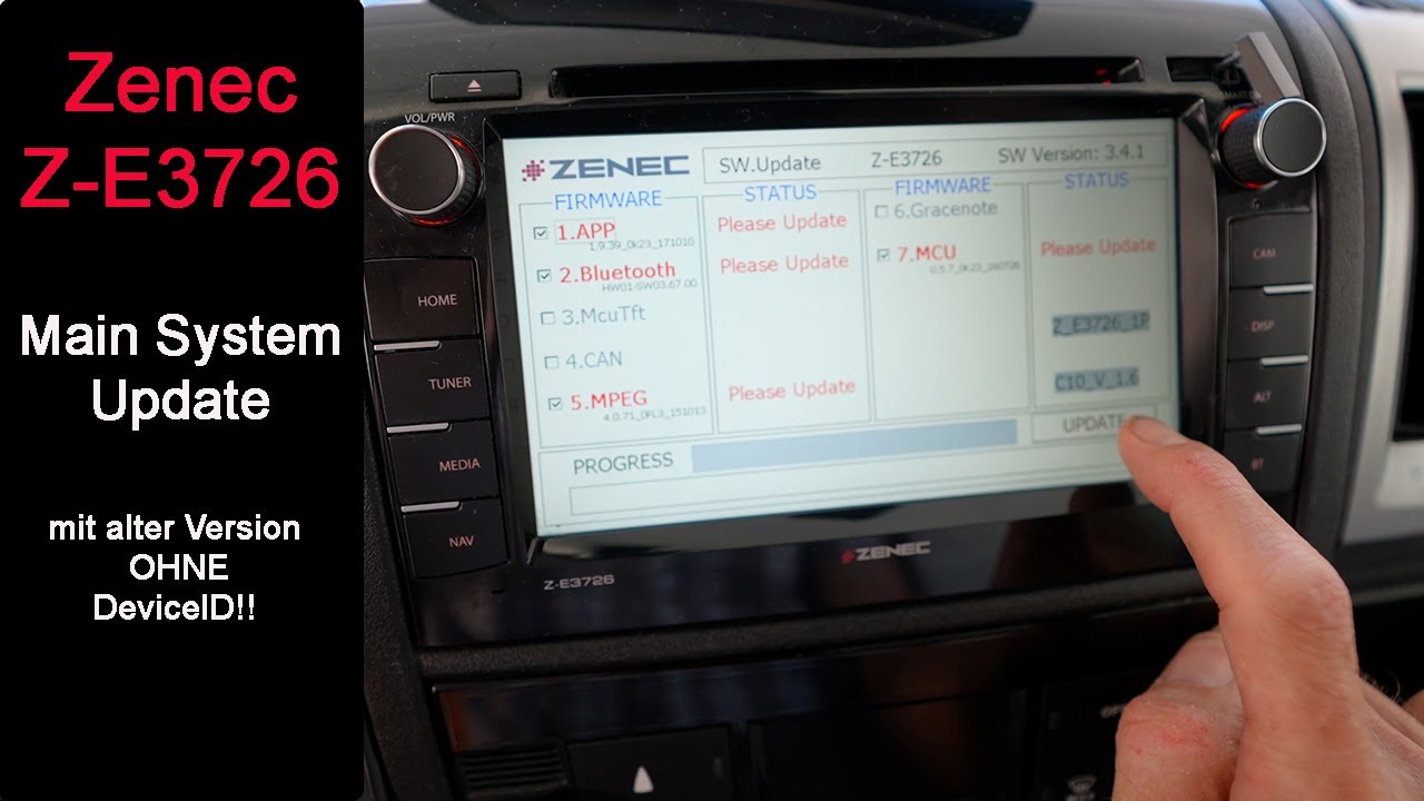 ZENEC Z-E3726 - Software Update ohne DeviceID: ausführliche Video Anleitung