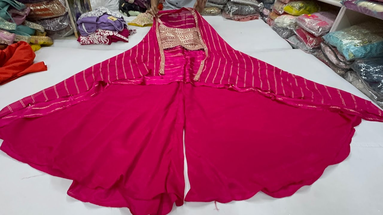 Chickpet Wholesale Exclusive Designer Indo Western & Sharara Collections.Single piece courier avail.