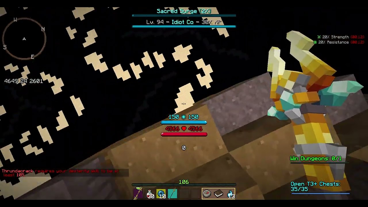 Pre-Spellbound Warrior in 2.0.4 be like + Thrundacrack (Wynncraft)