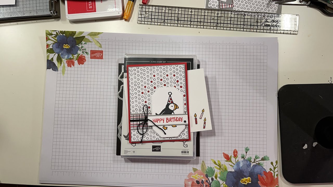 Stampin Up//Party Puffins//Pattern Party DSP//Hippo & Friends//Birthday//2021 - 2022 Annual Catalog