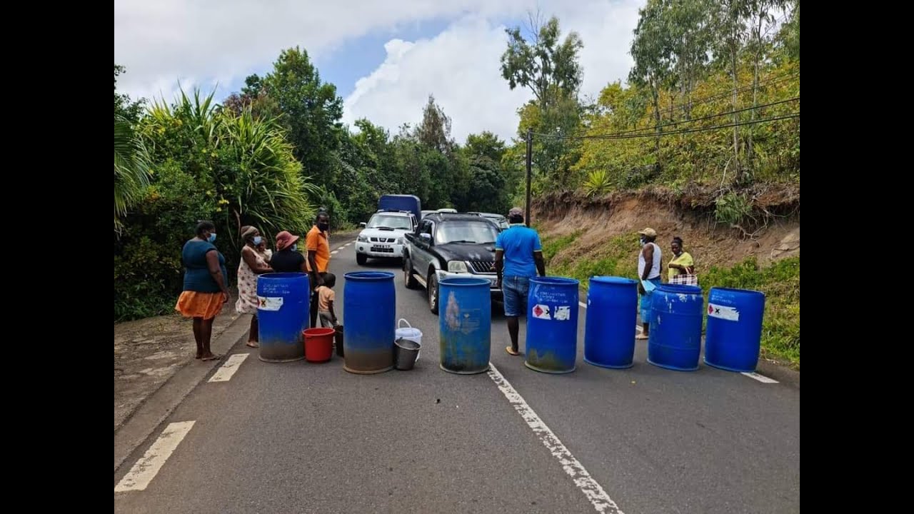 Rodrigues : manif des habitants de Dan-Bébé, 