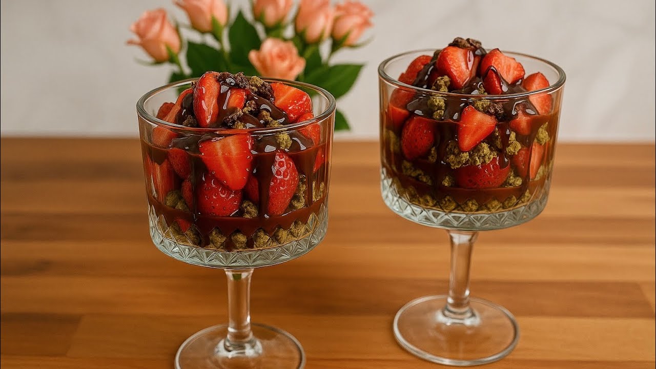 DUBAI CHOCOLATE STRAWBERRY CUPS 🍫🍓 | Viral Dessert Goes KETO!