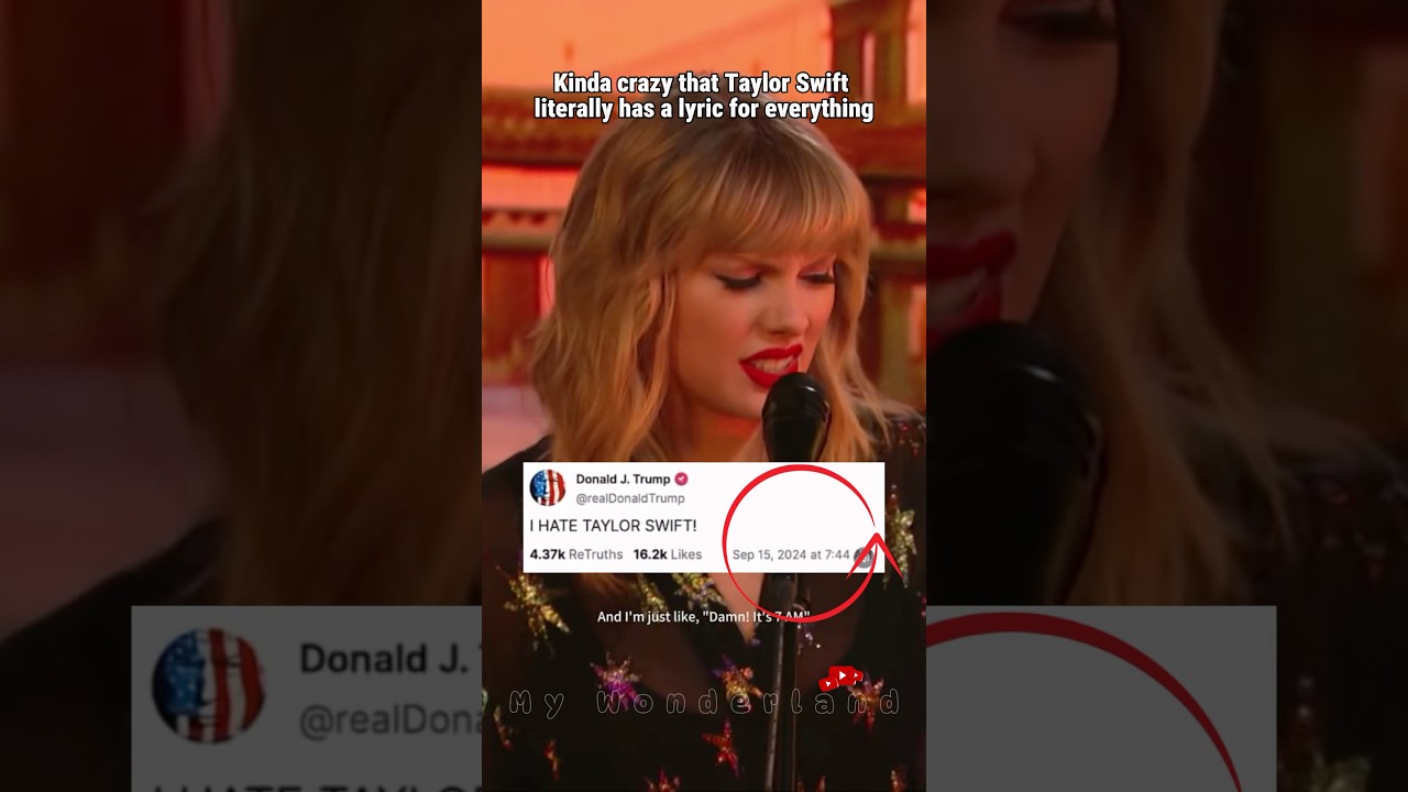 Not Taylor Swift writing a song for Trump years before he even said this😂 #taylorswift #trump