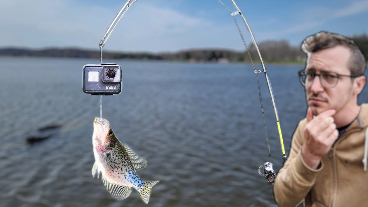 I put a Gopro on my Fishing Line! Amazing Footage!