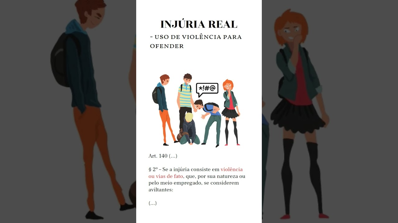 O que &eacute; inj&uacute;ria real? (Direito Penal) #direitodesenhado #direitopenal