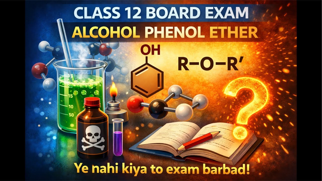 Boards 2026: Alcohol Phenol Ether Most Important PYQs 🚨