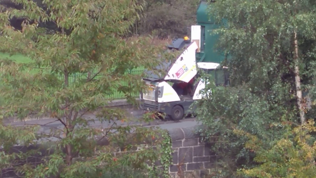 ITS BACK Johnston sweepers C201 tipping water