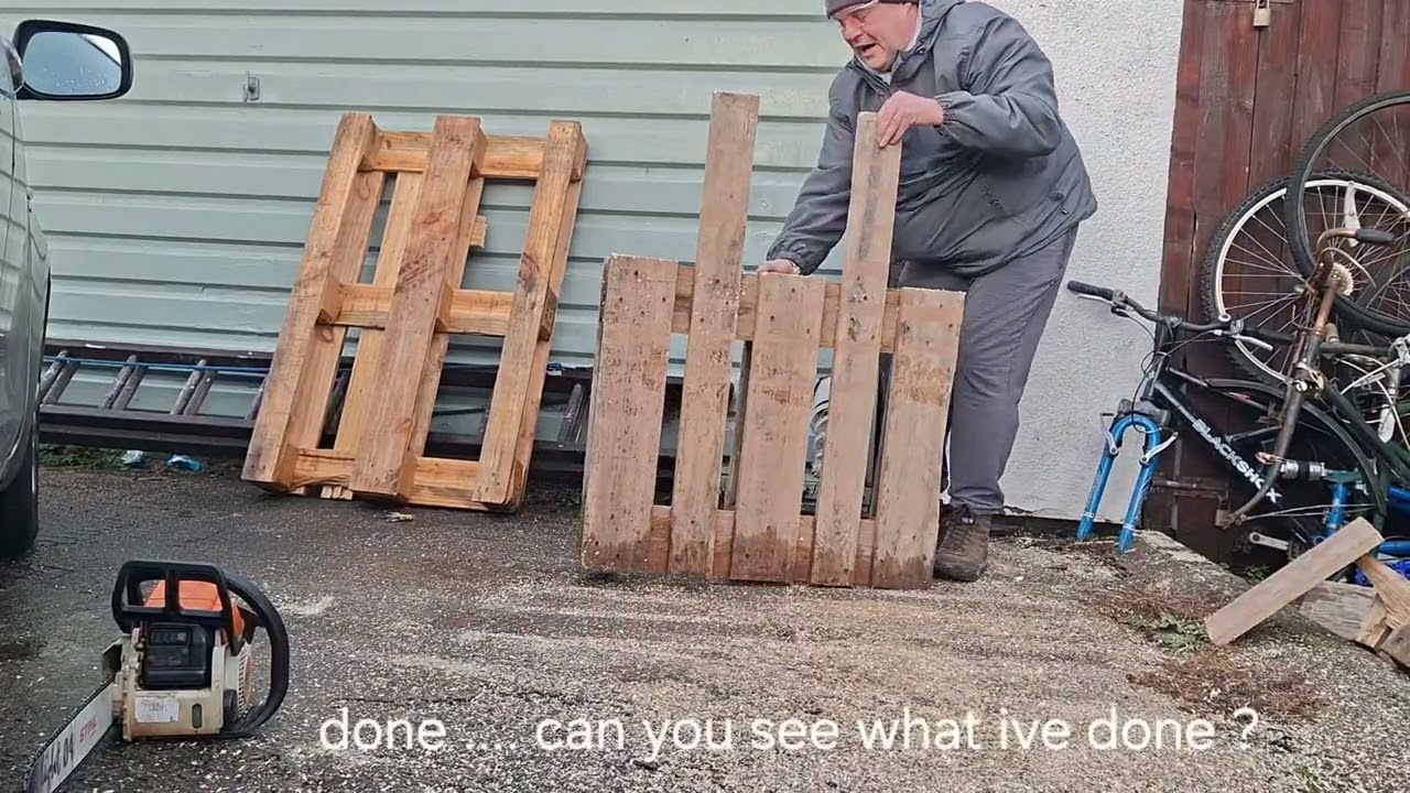 Making a Saw Horse out of 2 old Euro pallets 