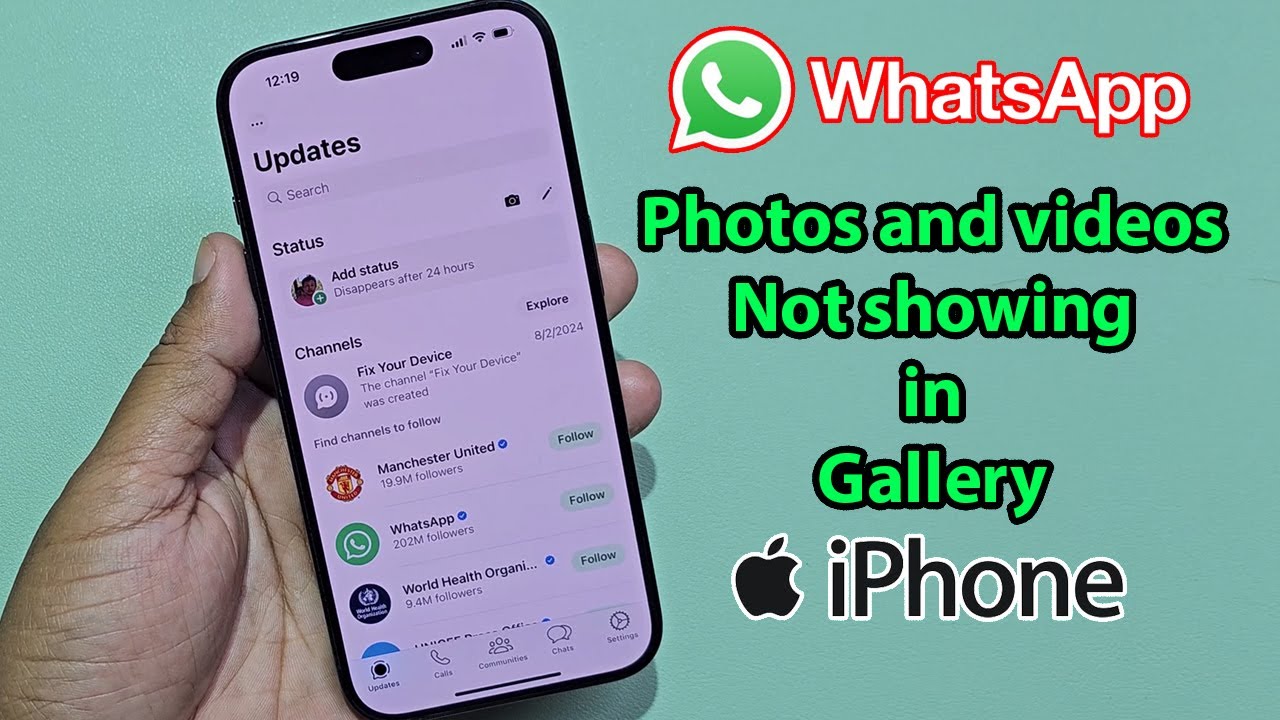 Whatsapp photos and videos not showing in gallery iphone