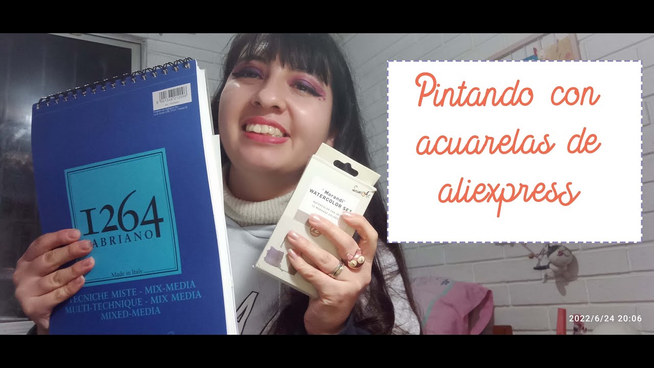 Pintando con acuarelas de AliExpress