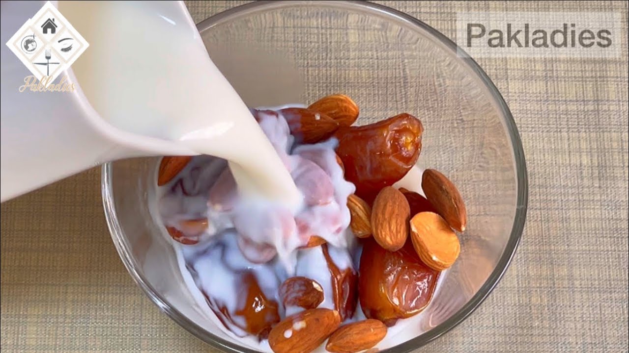 Ramadan Energy Booster 😱 Add milk into dates and nuts, you will be surprised with the result !!