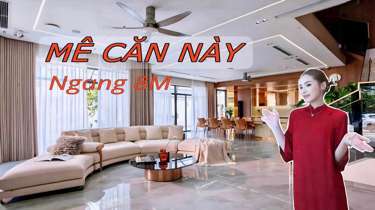 Nhà Phố Như VILLA Ngang 8M Thiết Kế Cao Cấp Hiếm Căn Có Thang Máy - Gần Công Viên Làng Hoa