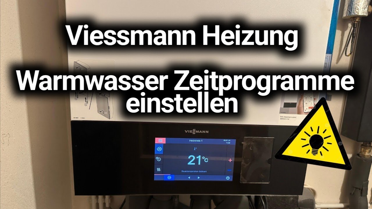 Viessmann Heizung Warmwasser Zeitprogramme einstellen - Anleitung! | Viessmann Vitodens 300-W 💦🕗