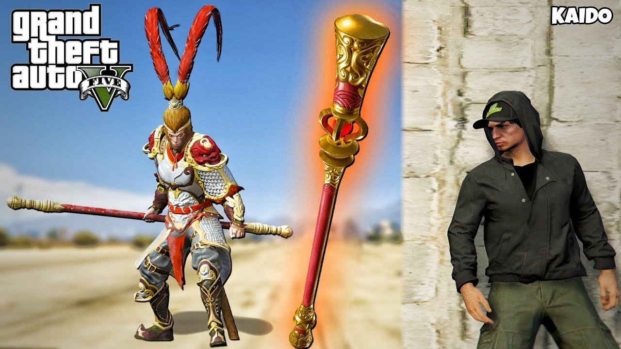 ကျွန်တော် GTA 5 ထဲမှာ ဝူခုန်းရဲ့ မှော်တုတ်တံ ကိုခိုးခဲ့တယ် / I stole Wukong Ruyi Jingu Bang in GTA V