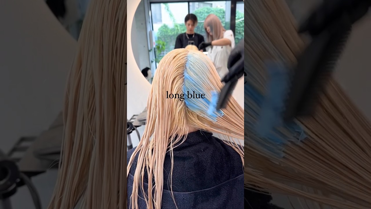 new light blue hair color/silky light blue hair color #newhair#newcolour #viralshorts #hairstyles