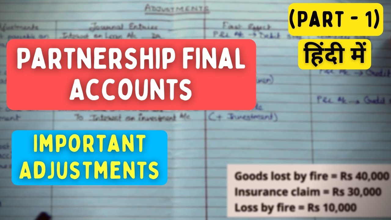 How to Solve Partnership Final Accounts Adjustments | Important Adjustments | Class 12 |  Letstute