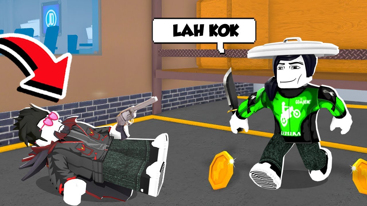 AKU MENYAMAR PURA PURA MATI DI MURDER MISTERY ROBLOX!!!