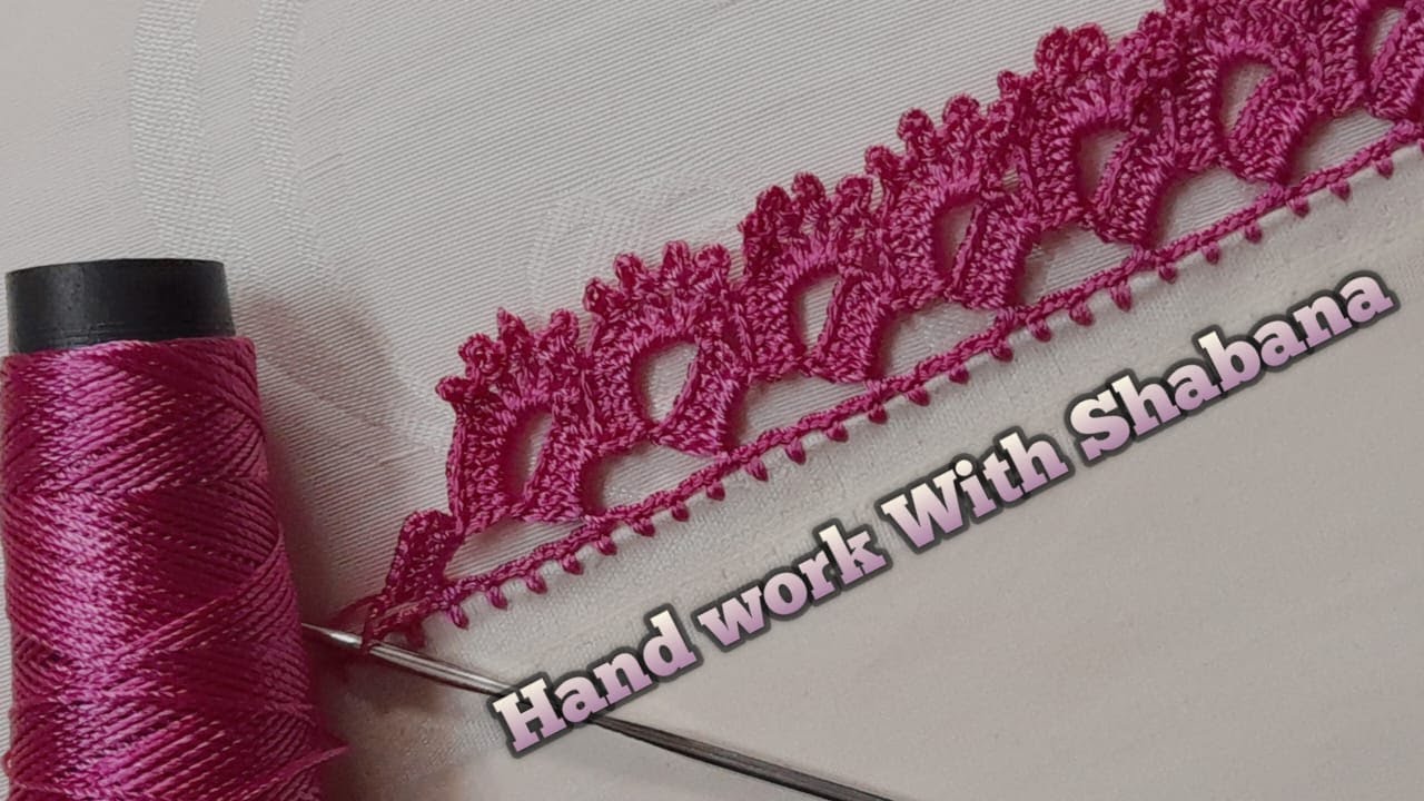 Easy Dupatta neck and sleeves qureshia lace design / crochet lace design / qureshia se banay lace...