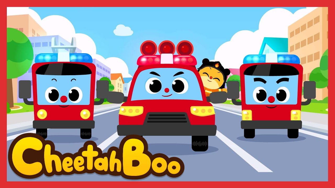 [🎉NEW] The cool Fire engine! | Rescue Vehicles song | Nursery rhymes & Kids Song | #Cheetahboo