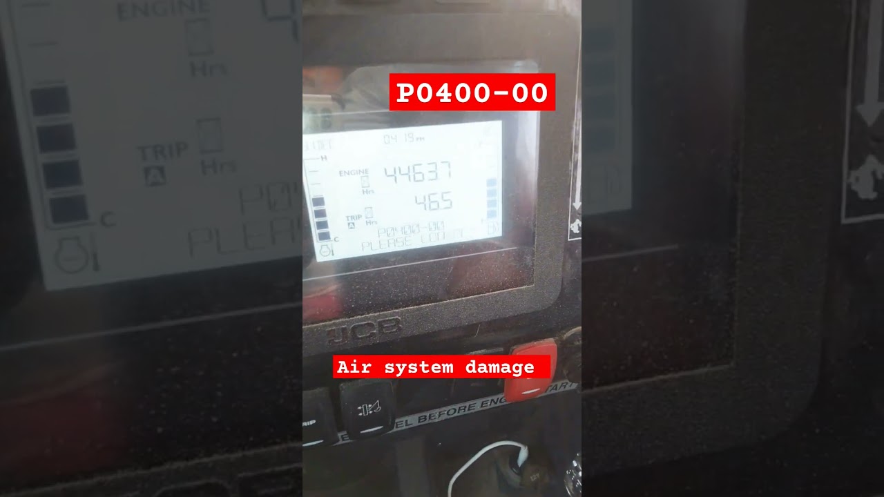 P0400-00 engine error code showing  