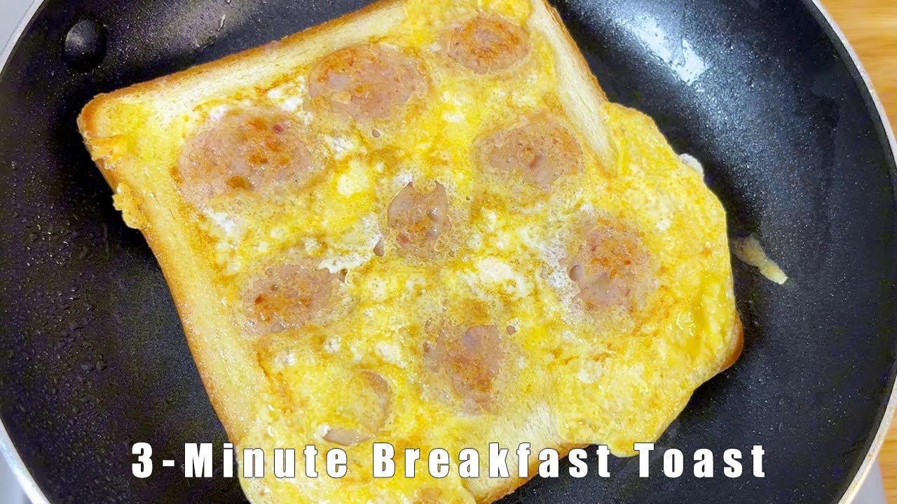 Easy Homemade Breakfast in 3 Minutes | Egg & Ham Toast
