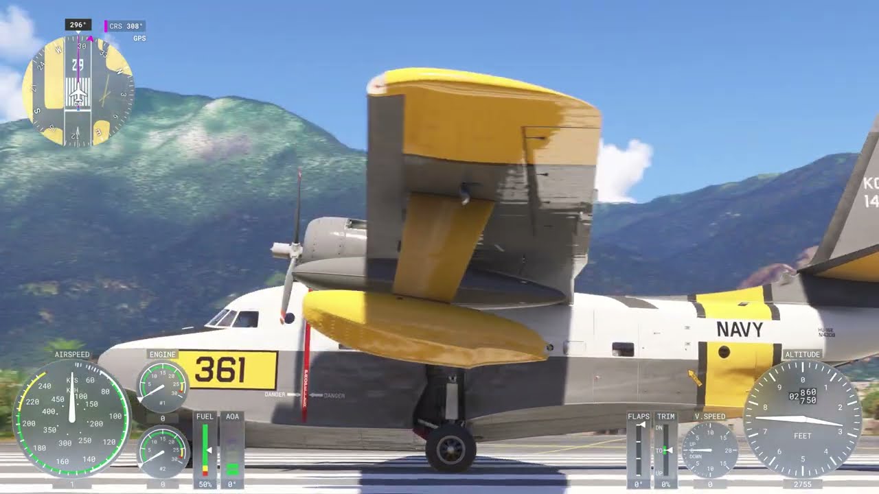Flight At Caracas In Venezuela, Grumman G-111 Abatross, MSFS24, Pilot Peku.
