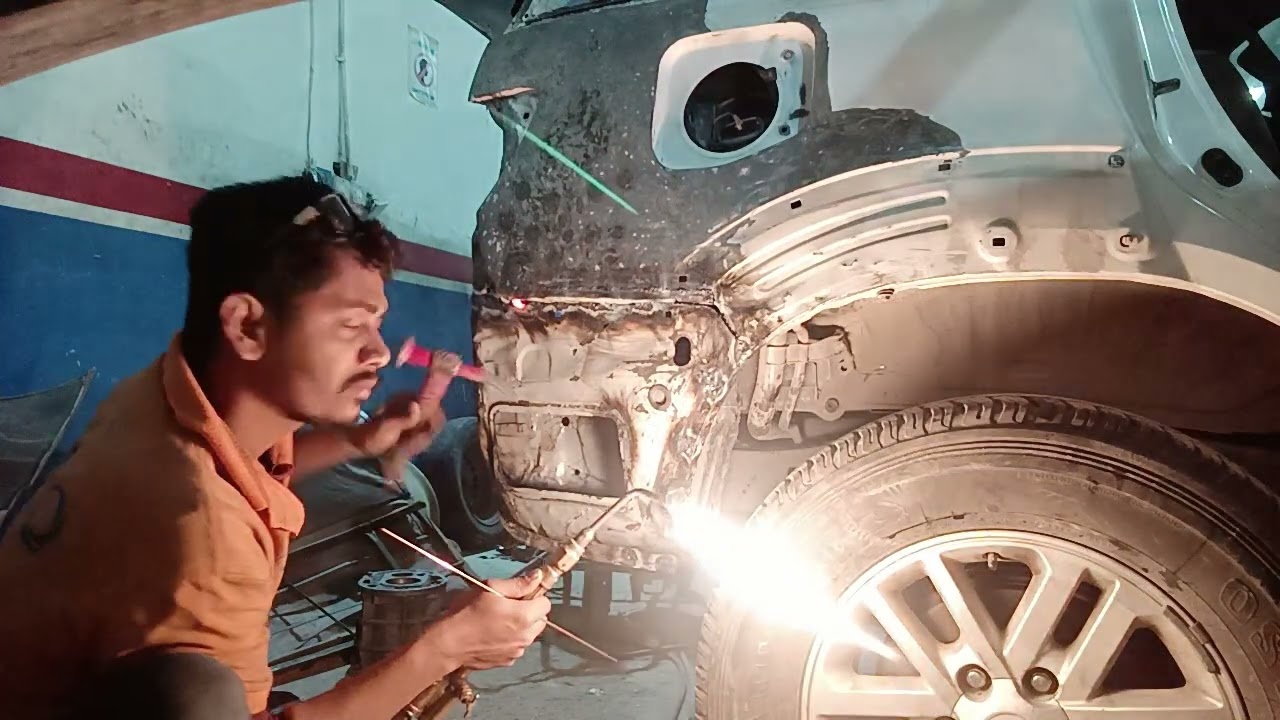 How to repair Toyota forerunner| how to car body repair Fortuner| 
