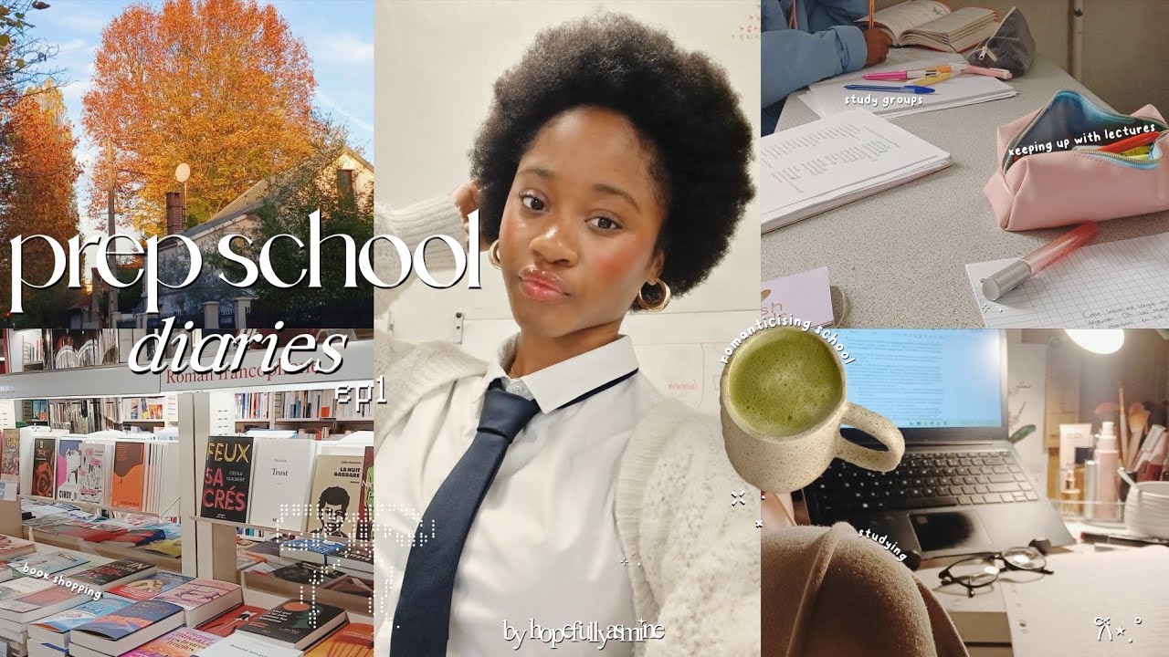 Prep School Vlog ⭐️|preparatory school diaries ep1: studying, romanticizing school, book shopping⋆.˚