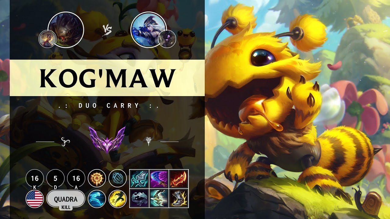 Kog'Maw ADC vs Ashe - NA Master Patch 14.10