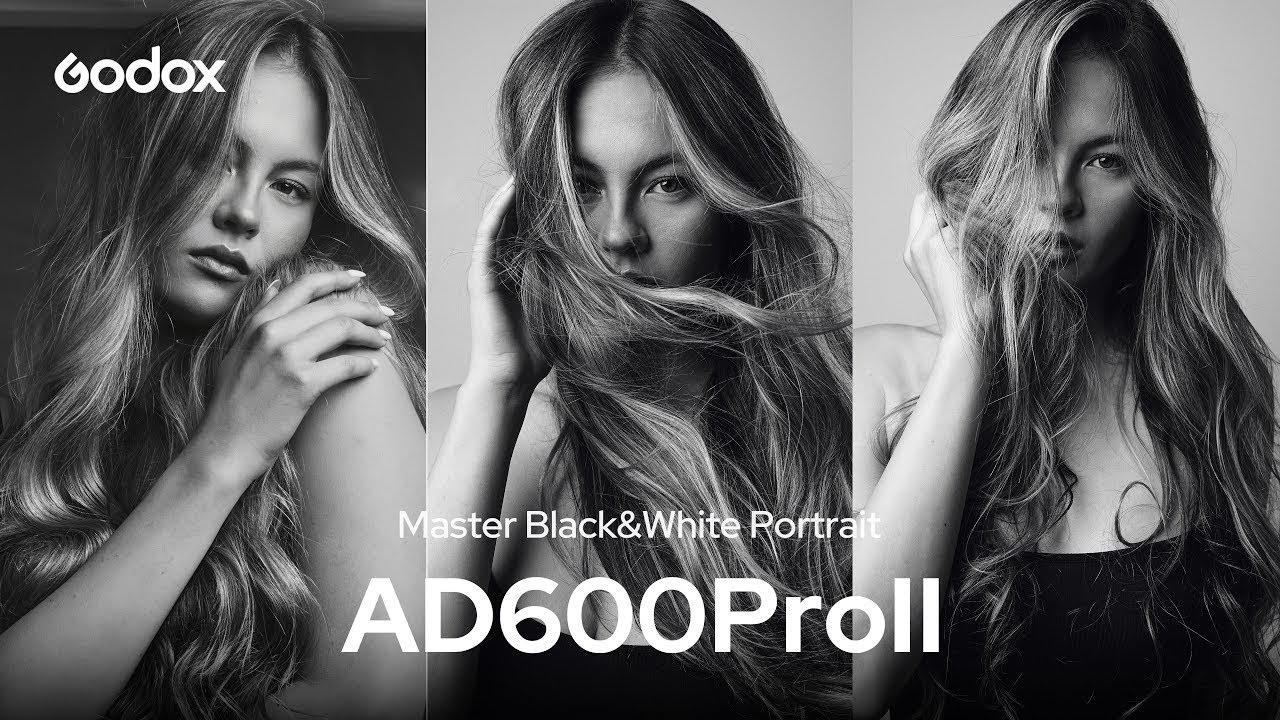 Улучшенная черно-белая портретная фотография для редакционных целей — благодаря фотоаппарату Godo...