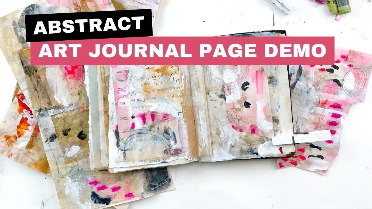 Watch the Process - Mini Art Journal Page Tutorial and Tea Bag Art Papers Flip Through