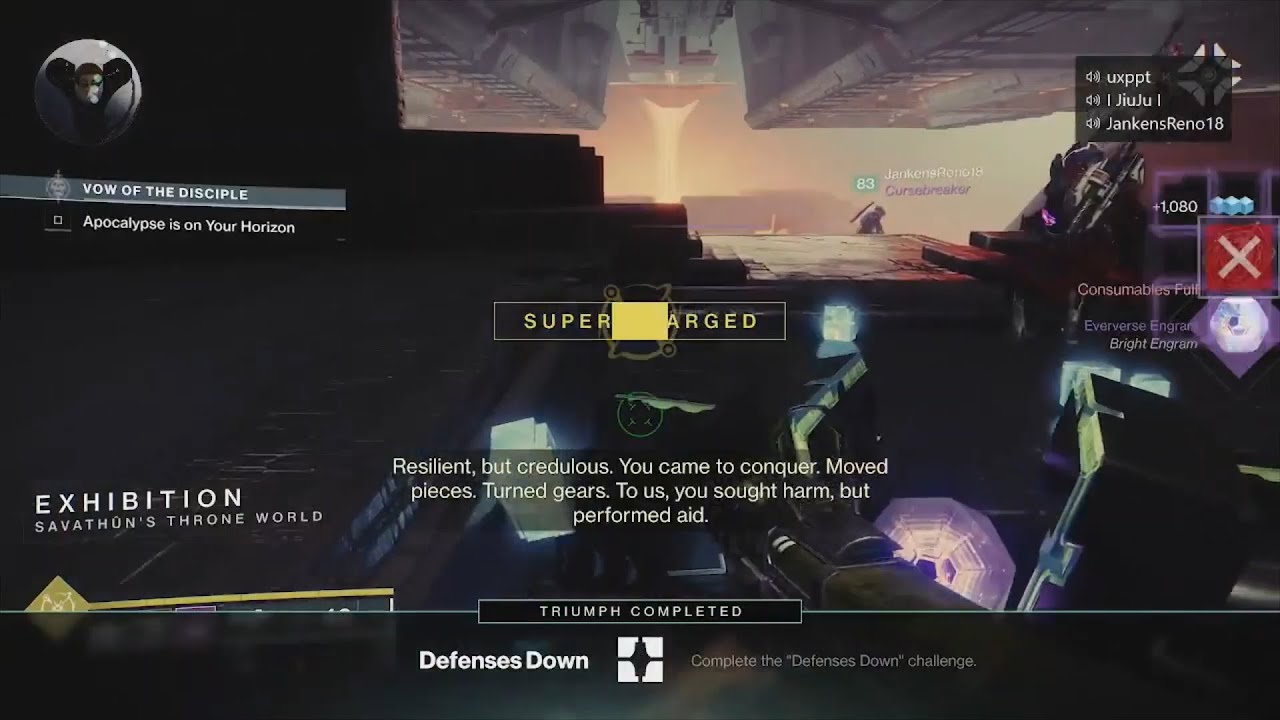 Destiny 2: How to Complete Exhibition Challenge (Defenses Down) - Vow of the Disciple