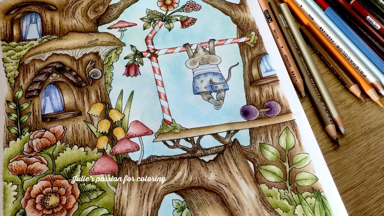 NICE LITTLE TOWN 10 by Tatiana Bogema - prismacolor pencils - color along