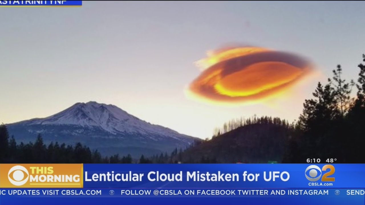 Lenticular Cloud Near Mt. Shasta Mistaken For UFO