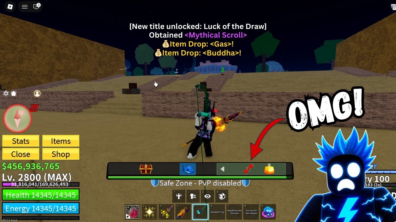 OMG! My Luckiest Drop Ever in Blox Fruits 😱💎
