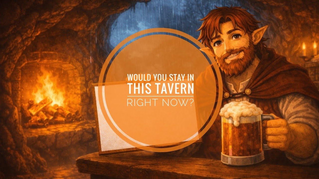 Would You Stay in This Tavern? 🍺🔥 Rain & Fireplace Ambience