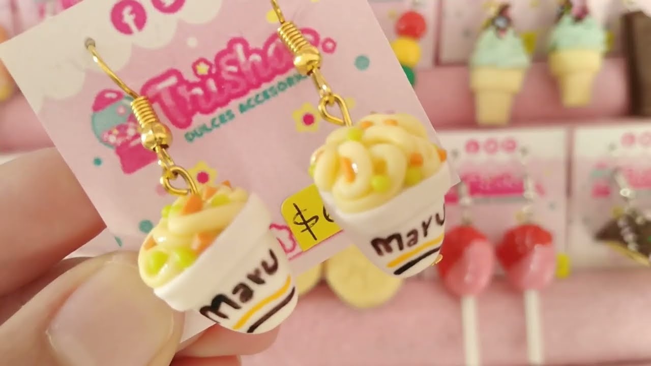 Colección de aretes de porcelana Fría
