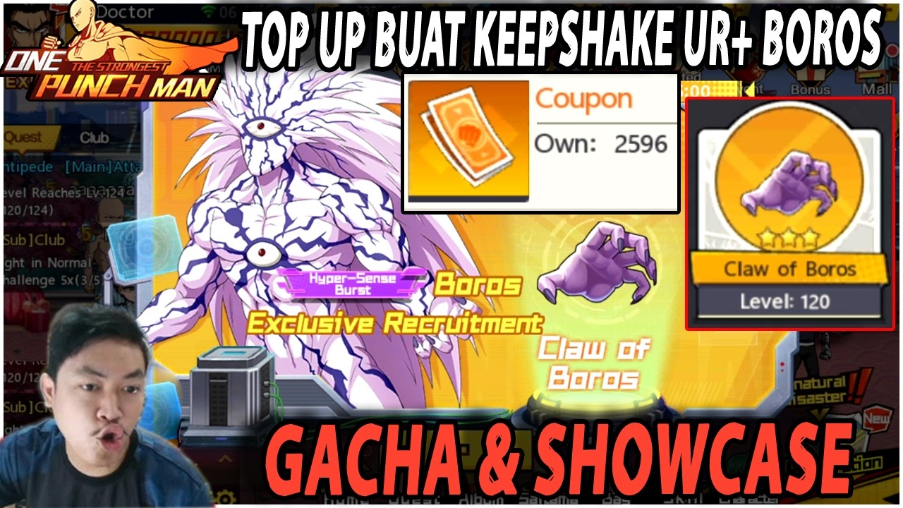 🔥🔥TOP UP & GACHA ULTRA ULTIMATE UR+ BOROS [DAMAGE SAKTI 10.000%] - ONE PUNCH MAN The Strongest