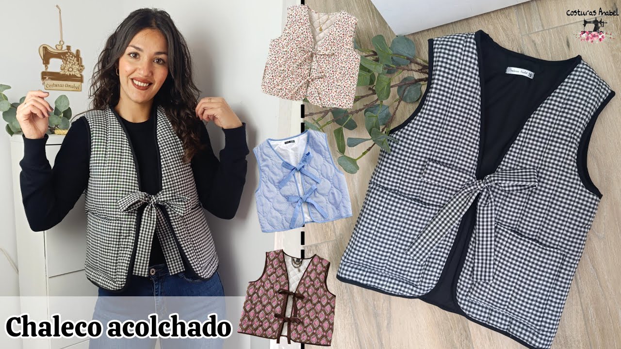 Te enseño a hacer un chaleco acolchado en tendencia 🪡| Patrón, corte, acolchado y confección 😊