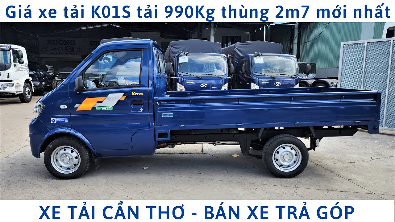 Giá xe tải TMT K01S lăn bánh mới nhất tải 990Kg thùng 2m7 - Xe Tải Cần Thơ