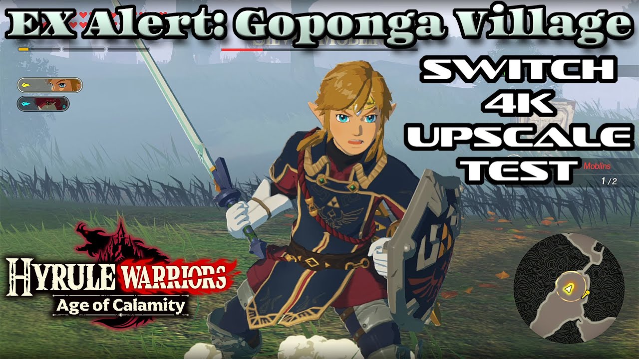 Hyrule Warriors: AoC - VICIOUS MONSTER - EX Alert: Goponga Village - 4K Switch Upscale Test