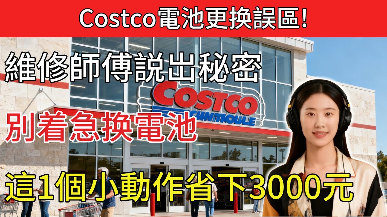 Costco汽車電池更換誤區！維修師傅：不是發不動就要換電池，這1個小動作幫你省下3000元！