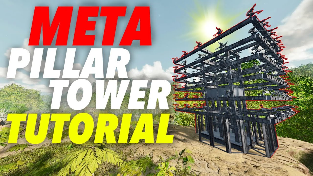 How To Build The STRONGEST Turret Tower In ARK Survival Ascended | Pillar Tower Design | Tutorial